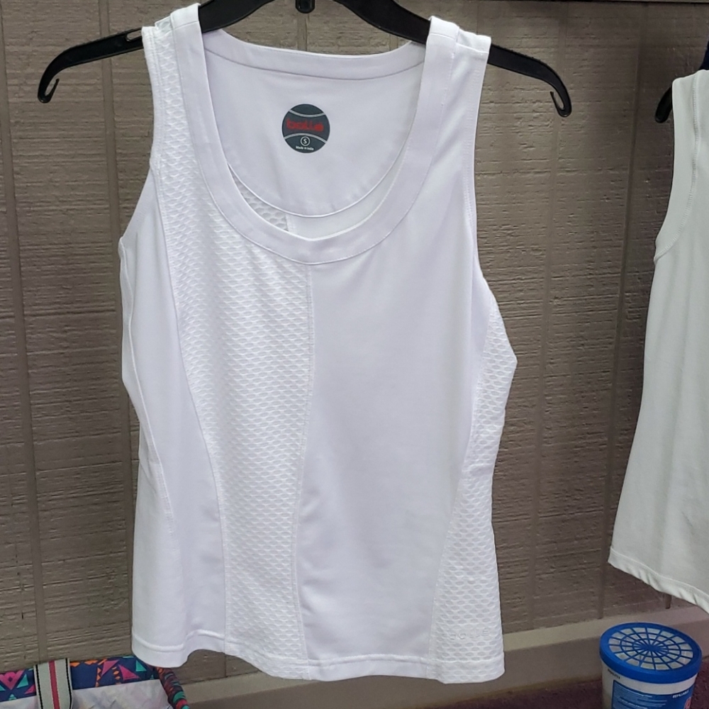 Woman's white tank